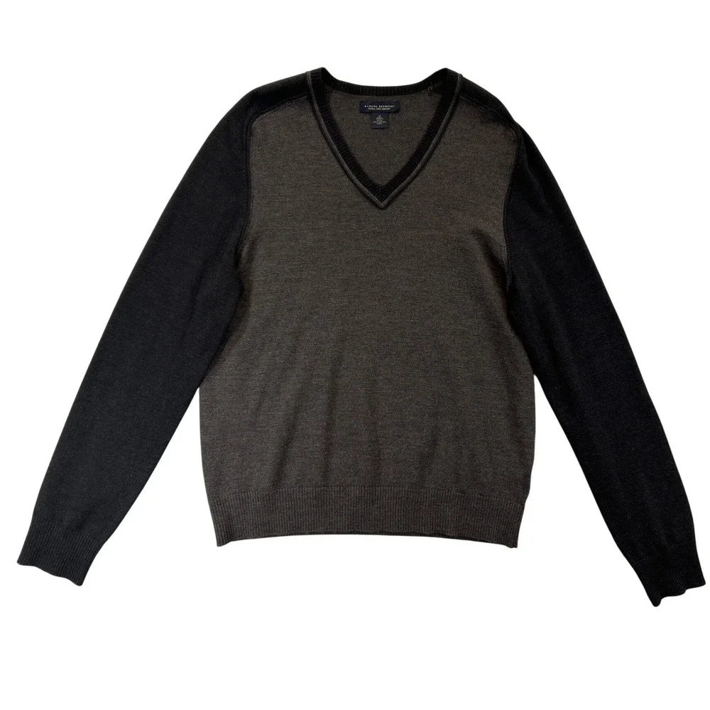 Banana Republic Sweater Lot Mens M Merino Wool V-Neck‎ Pullover
